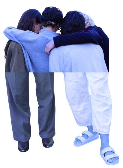 Collage of People hugging to show community